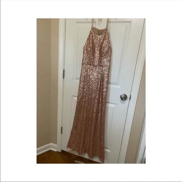 Azazie | Dresses | Azazie Lauren Rose Gold Bridesmaid Dress | Poshmark
